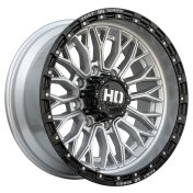 Alu kola Racing Line D1973, 20x10 8x180 ET, stříbrná + černá lesklá (zátěžová)