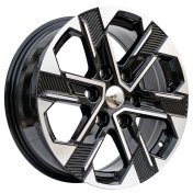 Alu kola Racing Line D2490, 17x7.5 6x139.7 ET43, černá + leštění