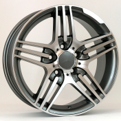 Alu kola Racing Line DW202, 18x9.5 5x112 ET38, šedivá + leštění