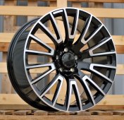 Alu kola Racing Line F1070, 22x10 5x130 ET36, černá + leštění