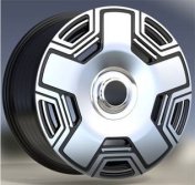 Alu kola Racing Line F3053, 22x10 5x130 ET35, černá + leštění (zátěžová)