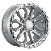 Alu kola Racing Line F3090, 18x8.5 6x139.7 ET35, stříbrná + leštěný límec