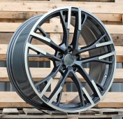 Alu kola Racing Line F726, 21x9 5x112 ET30, šedivá + leštění (zátěžová)