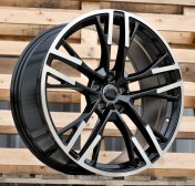 Alu kola Racing Line F726, 21x9 5x112 ET30, černá + leštění (zátěžová)