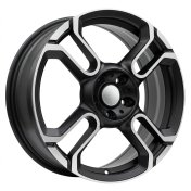 Alu kola Racing Line F8002, 18x7 5x112 ET54, černá matná + leštění