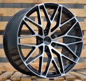 Alu kola Racing Line FB1705, 21x9.5 5x130 ET46, černá + leštění (zátěžová)