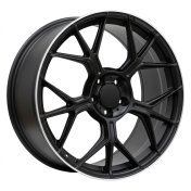 Alu kola Racing Line FBX120, 20x9.5 5x112 ET45, černá matná + leštěný límec