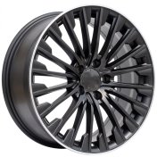 Alu kola Racing Line FBX132, 18x8 5x112 ET43, černá matná + leštěný límec