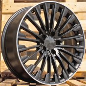 Alu kola Racing Line FBX132, 18x8 5x112 ET43, černá matná + leštěný límec