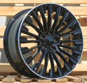 Alu kola Racing Line FBX132, 19x8.5 5x112 ET35.5, černá + leštěný límec (zátěžová)