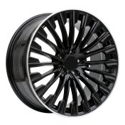 Alu kola Racing Line FBX132, 19x9.5 5x112 ET45, černá + leštěný límec (zátěžová)
