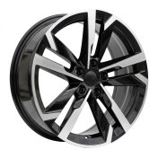 Alu kola Racing Line FBX254, 20x8.5 5x112 ET38, černá matná + leštění (zátěžová)