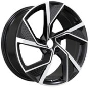 Alu kola Racing Line FBX264, 19x8.5 5x112 ET35, černá + leštění