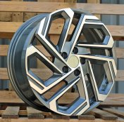 Alu kola Racing Line FBX345, 18x7.5 5x114.3 ET51, šedivá + leštění