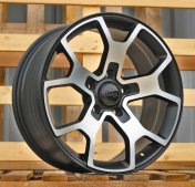 Alu kola Racing Line FBX372, 18x8 5x127 ET35, černá matná + leštění