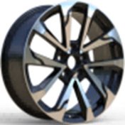 Alu kola Racing Line FBX416, 17x7.5 5x114.3 ET40, černá + leštění