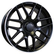 Alu kola Racing Line FE115, 21x10 5x112 ET46, černá matná + leštěný límec