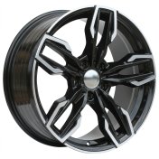 Alu kola Racing Line FE170, 19x8.5 5x120 ET38, černá + leštění
