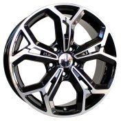 Alu kola Racing Line FE190, 17x7 5x114.3 ET43.5, černá + leštění