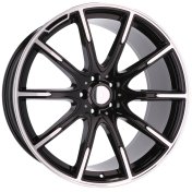 Alu kola Racing Line FE236, 19x9 5x112 ET49, černá + leštění (zátěžová)