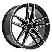 Alu kola Racing Line H3076F, 20x8.5 5x112 ET25, černá + leštění