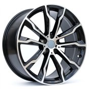 Alu kola Racing Line H3263F, 20x9.5 5x112 ET43, černá + leštění