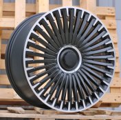 Alu kola Racing Line H3286F, 22x9.5 5x112 ET32, černá matná + leštění