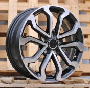Alu kola Racing Line H3349F, 17x6.5 5x114.3 ET35, černá + leštění