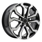 Alu kola Racing Line H3349F, 17x6.5 5x114.3 ET35, černá + leštění