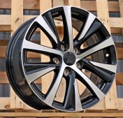 Alu kola Racing Line H3413F, 17x7.5 5x114.3 ET40, černá + leštění