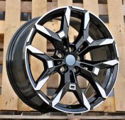 Alu kola Racing Line H3456F, 19x8 5x112 ET27, černá + leštění
