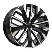 Alu kola Racing Line H3460F, 21x8.5 5x108 ET49.5, černá + leštění (zátěžová)