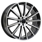 Alu kola Racing Line H3524F, 22x11.5 5x112 ET47, černá + leštění (zátěžová)