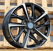 Alu kola Racing Line H3535F, 17x7 5x114.3 ET51, černá + leštění