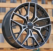 Alu kola Racing Line H3573F, 20x9 5x112 ET34, černá + leštění (zátěžová)