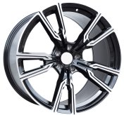 Alu kola Racing Line H5033, 22x10.5 5x112 ET43, černá + leštění