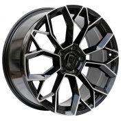Alu kola Racing Line H5083, 21x10 5x130 ET50, černá + leštění (zátěžová)