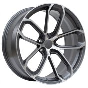Alu kola Racing Line H5084, 20x10 5x130 ET45, šedivá matná + leštění (zátěžová)