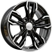 Alu kola Racing Line H581, 16x7 5x120 ET35, černá + leštění