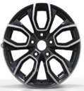 Alu kola Racing Line H593, 16x7 5x100 ET45, černá + leštění