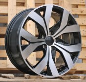 Alu kola Racing Line H617F, 18x8 5x112 ET44, černá + leštění