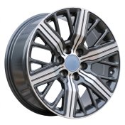 Alu kola Racing Line H965D, 20x8.5 6x139.7 ET25, šedivá + leštění (zátěžová)