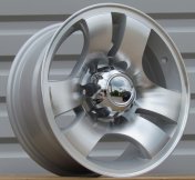 Alu kola Racing Line HE932, 15x7 6x139.7 ET0, stříbrná + leštění