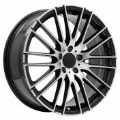 Alu kola Racing Line I0341, 19x8.5 5x112 ET35.5, černá + leštění (zátěžová)