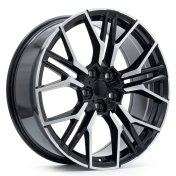 Alu kola Racing Line I0405, 20x8.5 5x112 ET26, černá + leštění