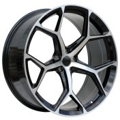 Alu kola Racing Line I5598, 19x8.5 5x112 ET35, černá + leštění (zátěžová)