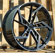 Alu kola Racing Line I5611, 22x10 5x112 ET20, černá + leštění (zátěžová)