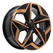 Alu kola Racing Line I5649, 19x7.5 5x112 ET50, černá + měděná barva leštění