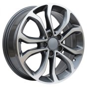 Alu kola Racing Line I7044, 17x7 5x112 ET48.5, šedivá + leštění