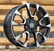 Alu kola Racing Line IN3639F, 18x7.5 5x108 ET50, černá + leštění